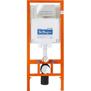 Инсталляция с подвесным безободковым унитазом BelBagno Uno BB3105CHR/SC/BB002-80/BB005-PR-CHROME (кнопка смыва Prospero, хром) фото 5