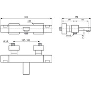 Смеситель для ванны с термостатом Ideal Standard Ceratherm C100 A7538AA фото 3