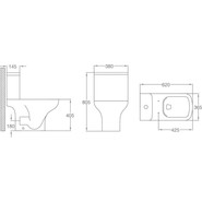 Унитаз-компакт безободковый Azario Alba AZ-8323 с крышкой дюропласт фото 3