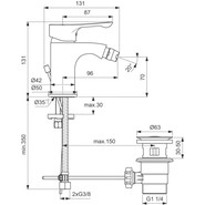 Смеситель для биде Ideal Standard Alpha BC487AA фото 3