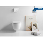 Унитаз подвесной безободковый Sole Typhoon (смыв торнадо) с тонкой крышкой микролифт фото 6