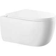 Унитаз подвесной безободковый Sole Typhoon (смыв торнадо) с тонкой крышкой микролифт фото 2