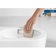 Унитаз подвесной безободковый Sole Typhoon (смыв торнадо) с тонкой крышкой микролифт фото 5