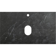 Тумба подвесная со столешницей Cezares MOLVENO 46-80-2C-SO-LB 80 см, Legno Bianco/Marmo Nero Opaco фото 3