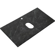 Тумба подвесная со столешницей Cezares MOLVENO 46-80-2C-SO-LB 80 см, Legno Bianco/Marmo Nero Opaco фото 4