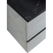 Тумба подвесная со столешницей Cezares MOLVENO 46-100-2C-SO-BET 100 см, Beton/Marmo Nero Opaco фото 3