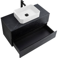 Тумба подвесная со столешницей Cezares MOLVENO 46-80-2C-SO-NR 80 см, Nero/Marmo Nero Opaco фото 4