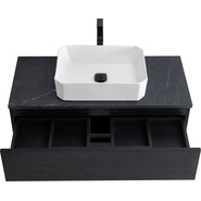 Тумба подвесная со столешницей Cezares MOLVENO 46-80-2C-SO-NR 80 см, Nero/Marmo Nero Opaco фото 5