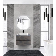 Тумба подвесная со столешницей Cezares MOLVENO 46-80-2C-SO-OSS 80 см, Ossido/Marmo Nero Opaco фото 2