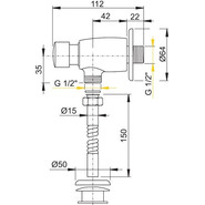 Кран Писсуарный ATS001 Alcaplast фото 2