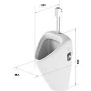 Писсуар Sanita Luxe LONG PS/Long/Mech/WHT.G/S1 фото 2