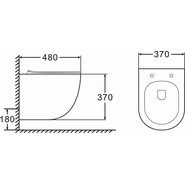 Унитаз подвесной безободковый Azario Morano AZ-450W с крышкой микролифт фото 3