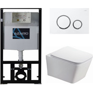 Инсталляция с подвесным безободковым унитазом Azario Nova AZ-8010-1000+AZ-8200-0045+AZ-2216 SP фото 