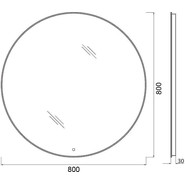 Зеркало Azario Alone Cerchio 80 см CS00079362 фото 3