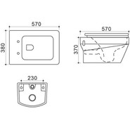 Унитаз подвесной безободковый Azario Trend AZ-2133 с крышкой микролифт фото 3