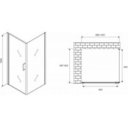 Душевое ограждение Abber Sonnenstrand 100x90 см AG04100M-S90M, хром/матовое фото 4