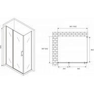 Душевое ограждение Abber Sonnenstrand 100x90 см AG04100MS-S90M, хром/матовое фото 4