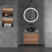 Тумба подвесная со столешницей Vincea Mesa 60 см VMC-2MS600TB, бетон/дуб табак фото 3