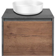 Тумба подвесная со столешницей Vincea Mesa 60 см VMC-2MS600TB, бетон/дуб табак фото 5