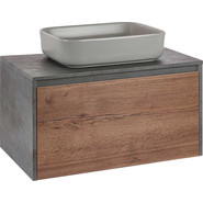 Тумба подвесная со столешницей Vincea Mesa 80 см VMC-2MS800TB, бетон/дуб табак фото 4