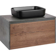 Тумба подвесная со столешницей Vincea Mesa 80 см VMC-2MS800TB, бетон/дуб табак фото 5