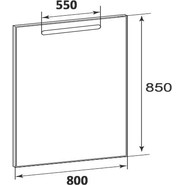 Зеркало с подсветкой ROCA THE GAP 80 см ZRU9302689 фото 2