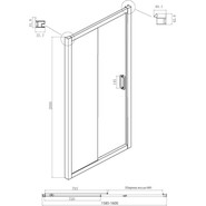 Душевая дверь Ambassador Forsa 160 см 17022222ABB, чёрный/тонированное фото 6