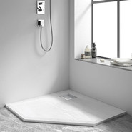 Поддон каменный Vincea 90х90 см VST-4SP9090W, белый матовый фото 2