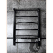 Полотенцесушитель электрический Тругор Пэк сп 5 ВГП с полкой П6 500х800 мм, чёрный (возможность скрытого подключения) 00-00042758 фото 3