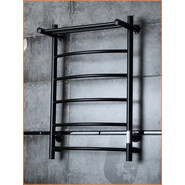 Полотенцесушитель электрический Тругор Пэк сп 5 ВГП с полкой П6 500х800 мм, чёрный (возможность скрытого подключения) 00-00042758 фото 4