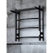 Полотенцесушитель электрический Тругор Пэк сп 5 ВГП с полкой П4 500х600 мм, чёрный (возможность скрытого подключения) 00-00042757 фото 2