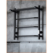Полотенцесушитель электрический Тругор Пэк сп 6 ВГП с полкой П4 500х600 мм, чёрный (возможность скрытого подключения) 00-00042763 фото 4