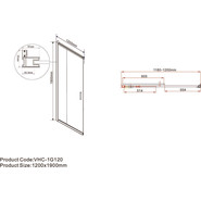 Душевое ограждение Vincea Garda 120x120 см VSS-1G1212CLB, черный/прозрачное фото 6