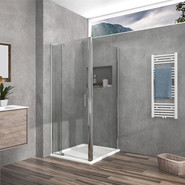 Душевое ограждение Vincea Intra 90-100x90 см VSR-1I809090CL, хром/прозрачное фото 