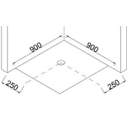 Поддон акриловый Taliente 90x90 см PTA-09092 фото 2