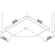 Поддон акриловый Taliente 90x90 см PTA-09093 фото 2