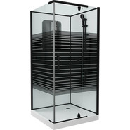 Душевое кабина Grossman Classic 90x90 см GR271QR, чёрный/узор фото 