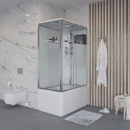 Гидробокс Niagara Ultra NG-307-01R 120x80 см, хром/прозрачное/матовое (безсиликоновая сборка) фото 4