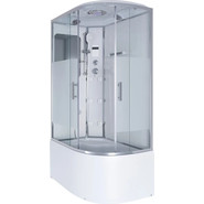 Гидробокс Niagara Ultra NG-310-01L 120x80 см, хром/прозрачное/матовое (безсиликоновая сборка) фото 2