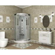 Гидробокс Niagara Luxe NG-7715W 90x90 см, серебро/прозрачное фото 