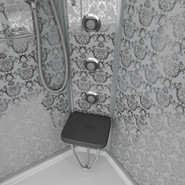 Гидробокс Niagara Luxe NG-7715W 90x90 см, серебро/прозрачное фото 3