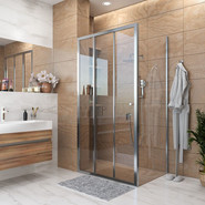 Душевое ограждение Grossman Falcon 90x100 см GR-D90-P100Fa, хром/прозрачное фото 2