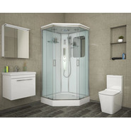 Гидробокс Niagara Premium NG-6001-01GD 90x90 см, хром/прозрачное (безсиликоновая сборка) фото 