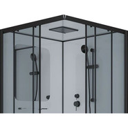 Душевая кабина Niagara Premium NG-6901-01Q BLACK 90x90 см, черный/тонированное (безсиликоновая сборка) фото 4