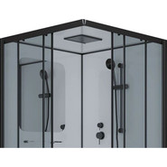 Душевая кабина Niagara Premium NG-6902-01Q BLACK 100x100 см, черный/тонированное (безсиликоновая сборка) фото 4