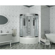 Гидробокс Niagara Luxe NG-7710W 100x100 см, серебро/прозрачное фото 