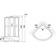 Гидробокс Niagara Luxe NG-7710W 100x100 см, серебро/прозрачное фото 5