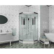 Гидробокс Niagara Luxe NG-7717W 100x100 см (стекло 5/8 мм), серебро/прозрачное фото 