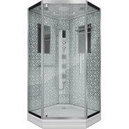 Гидробокс Niagara Luxe NG-7717W 100x100 см (стекло 5/8 мм), серебро/прозрачное фото 2