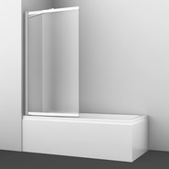 Шторка для ванны WasserKraft Main 100 см 41S02-100L Matt glass Fixed, хром/матовое фото 